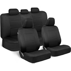 Fundas Nissan Micra BDK PolyPro - Juego Completo de Fundas de Asiento en Color Negro sólido, Fundas de Banco Dividido Delantero y Trasero, fácil de Instalar para automóviles, Camiones, Furgonetas, SUV, Coche
