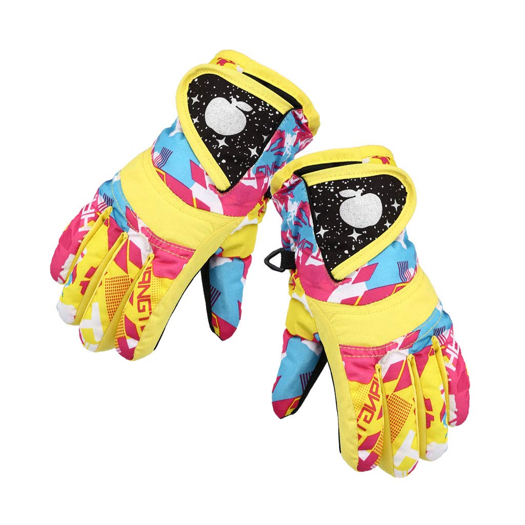 yuanhaourtyyuanhaourty Children Winter Warm Gloves Sports Waterproof Non-Slip Mittensfor Outdoor Skiing Cycling Climbing