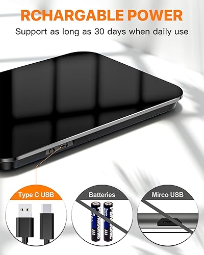 Miniatura 3 de 33 libras y recargable por USBBáscula digital comercial de cocina para alimentos, báscula de cocina digital de vidrio impermeable, peso digital de