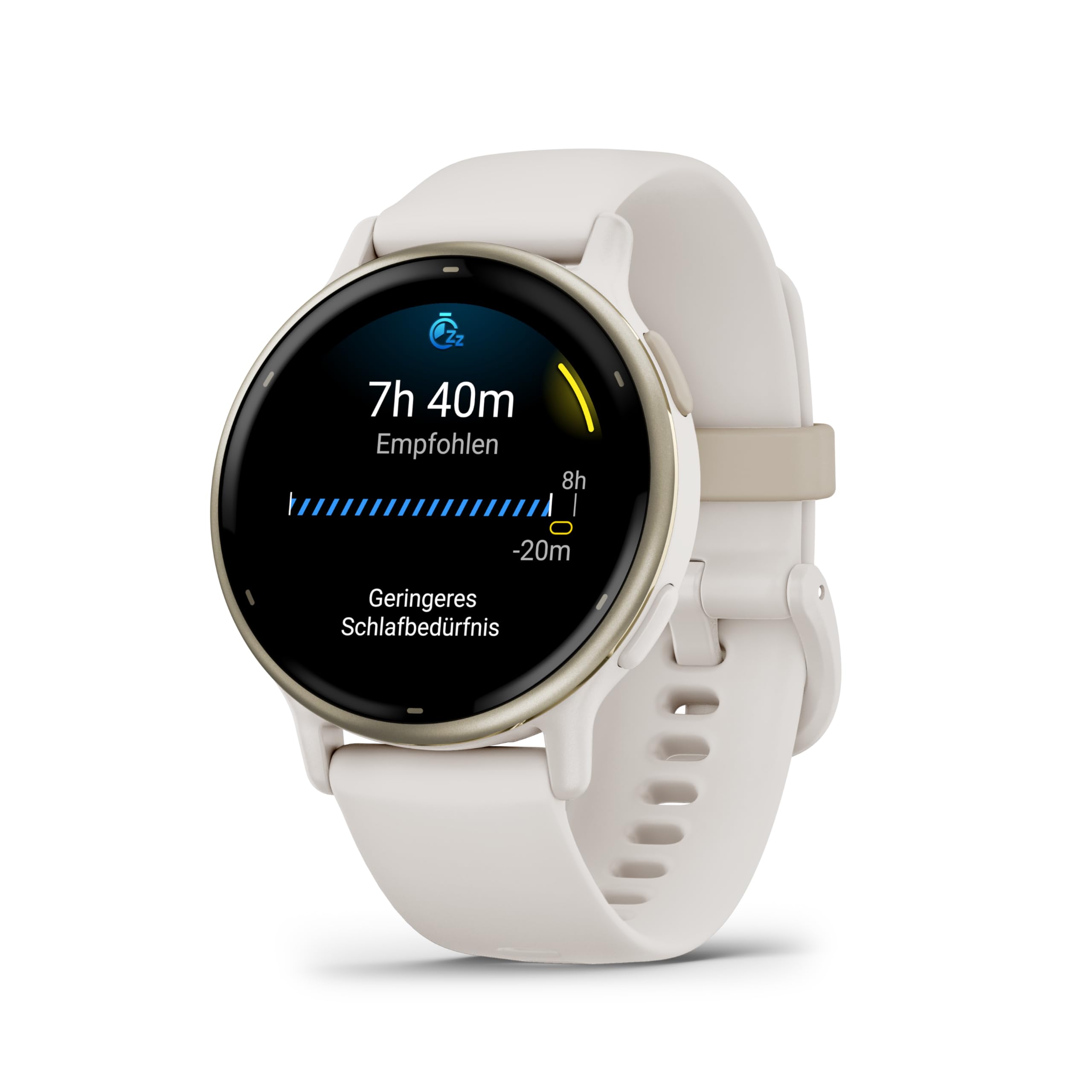 Garmin vívoactive 5, Smartwatch AMOLED 1,2", Cassa 42mm, Musica, Pay, +30 Sport, GPS, Cardio, Coach Sonno, Benefici Workout, Autonomia 11 giorni (Ivory & Cream Gold) (Ricondizionato)