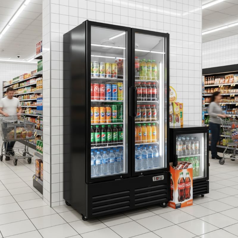 Armoire à Boissons Réfrigérée 2 Portes 750 Litres Intérieur Blanc