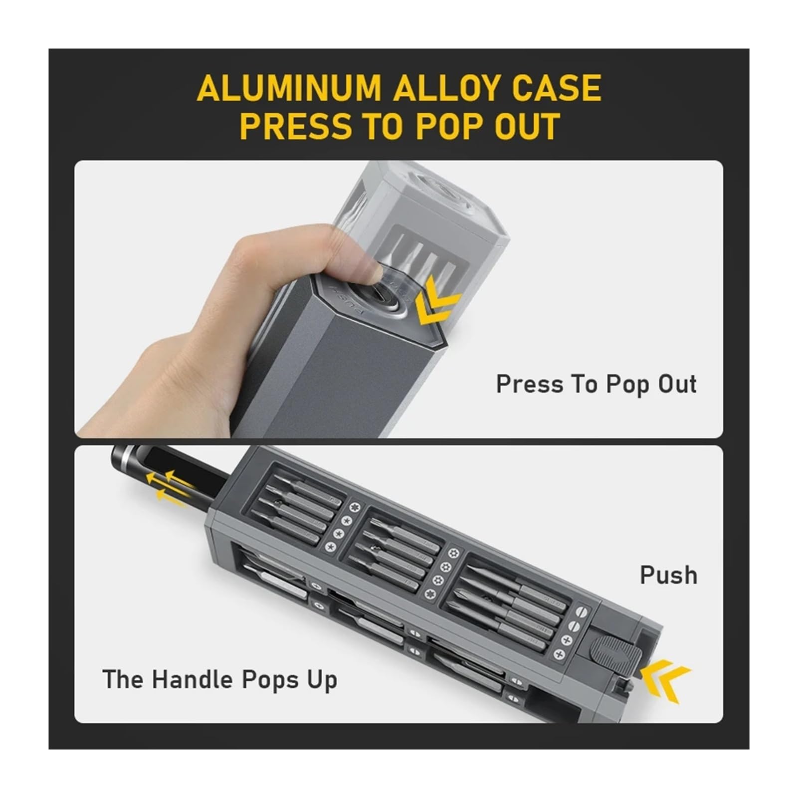 S6 MAX - Juego de destornilladores eléctricos de precisión de 5 velocidades de par ajustable, puntas de destornillador Phillips Torx magnéticas compatibles con PC DIY