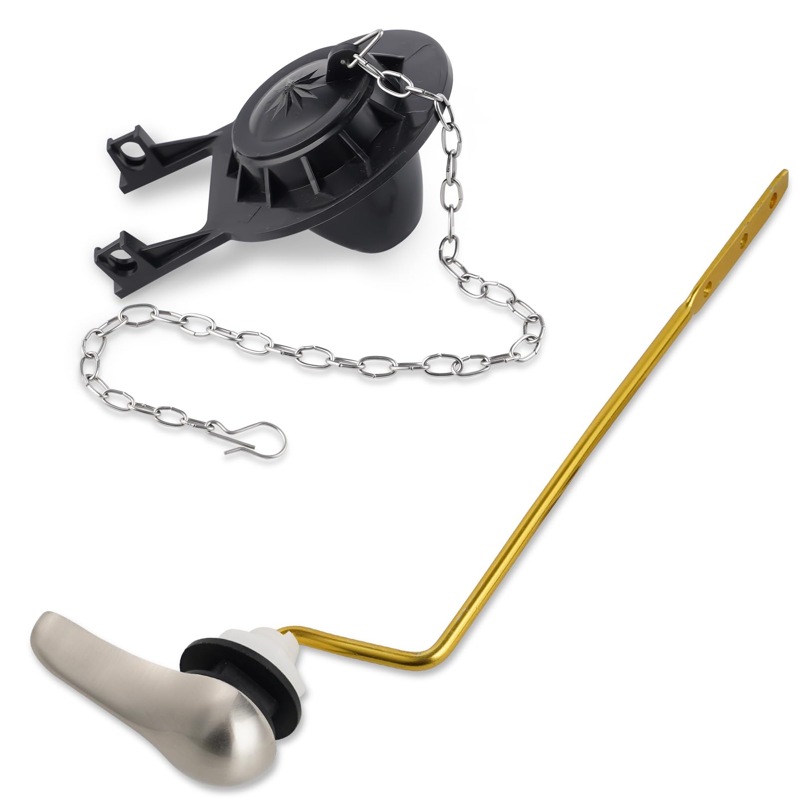 Universal Side-Mount Toilet Handle Replacement with 2-Inch Toilet Flapper