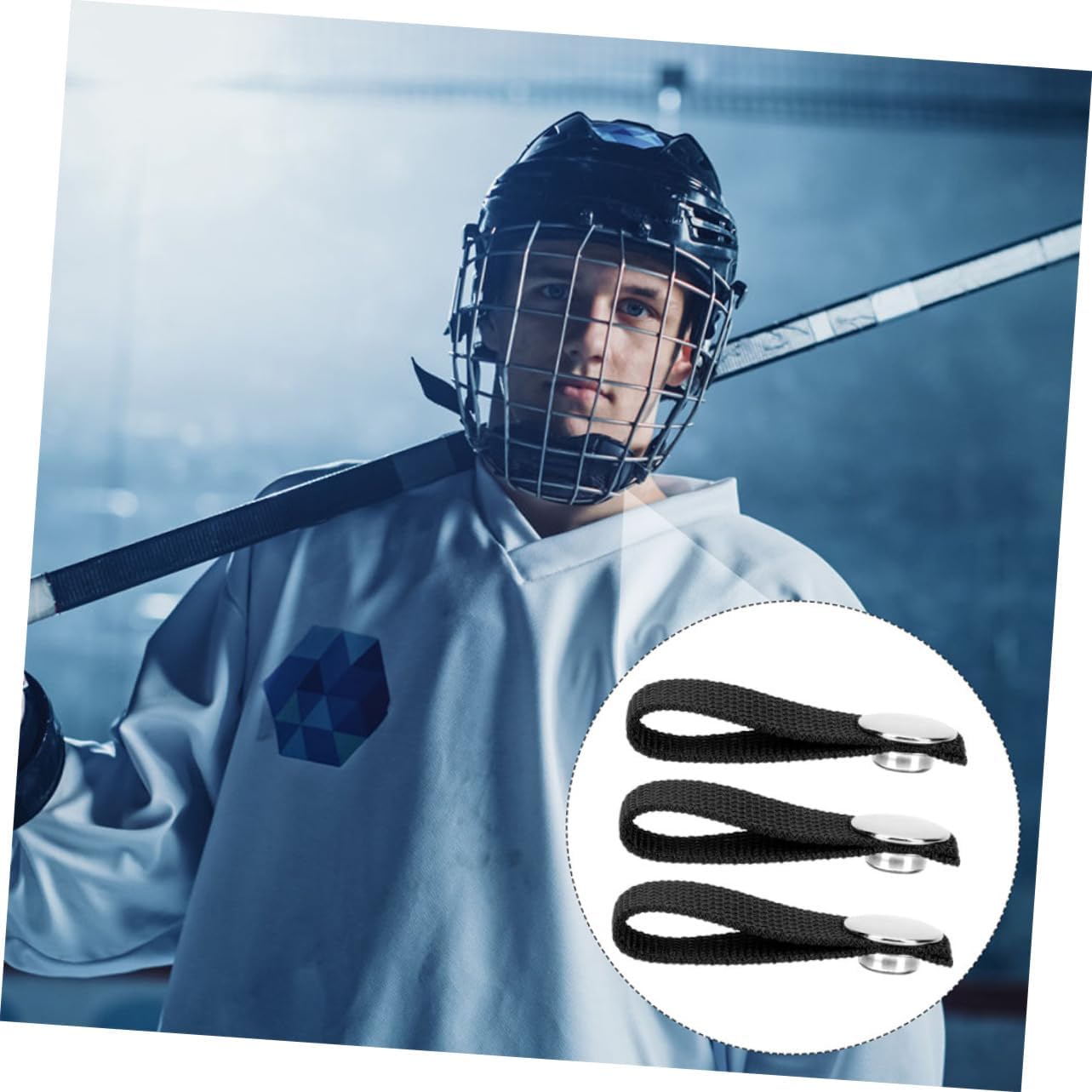 3pcs Detachable Hockey Helmet Chin Straps Replacement Accessory for Enhanced Safety and Stability During Easy Installation and High Toughness Design