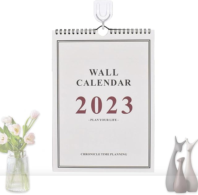 Shareed Calendar 2022-2023 | Monthly Wall Calendar 2023 From Sep' 2022 To Dec' 2023,11"x8",16 Months Calendar, Simpl e Design Perfect For Planning And Organizing Your Home And Office