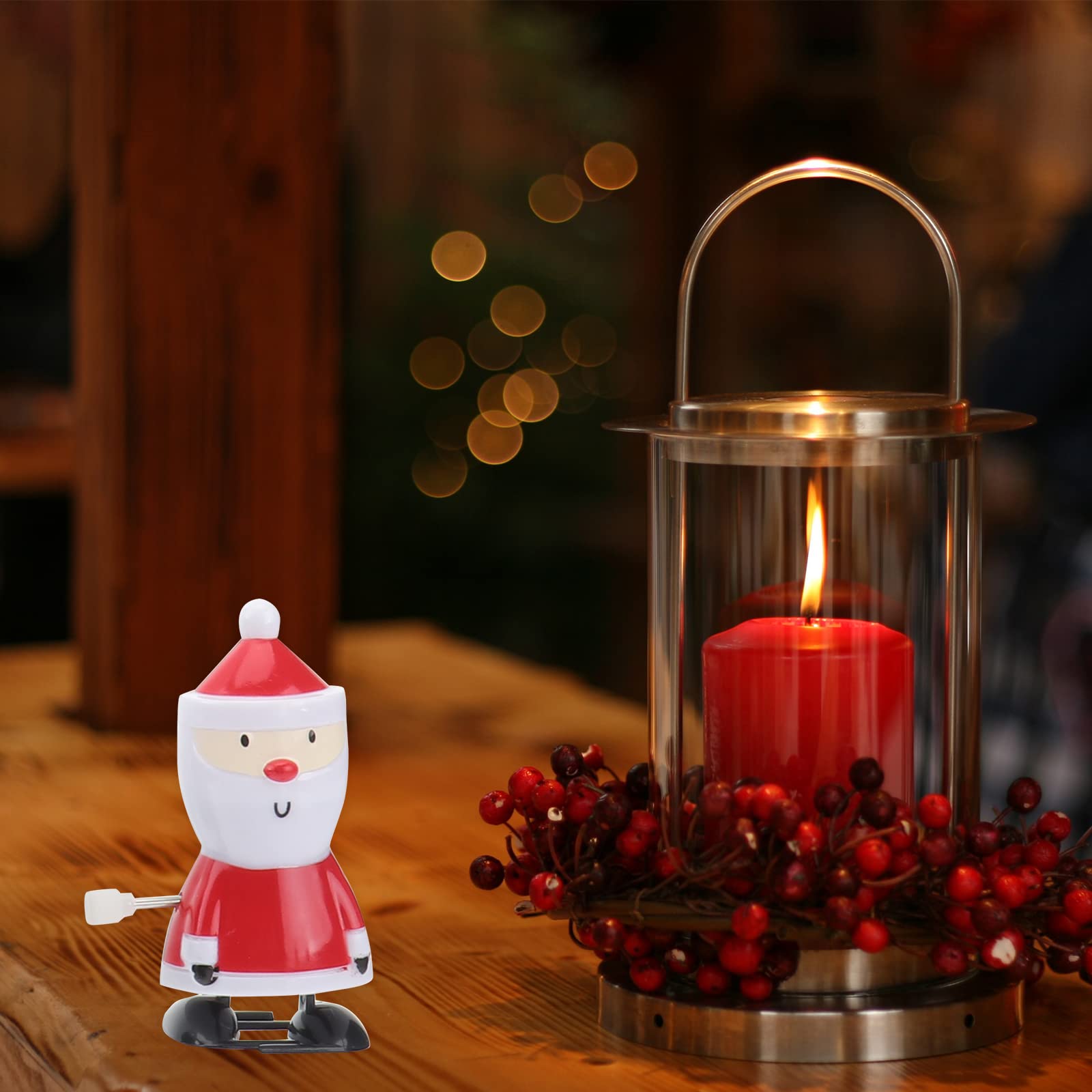 Jouets à Remonter De Noël - Lot De 4 Figurines Mignonnes (Père Noël, Renne, Sapin, Pingouin) | Mécanique Simple, Cadeau Amusant Pour Enfants, Remplissage De Chaussettes Ou Sacs Cadeaux - 3