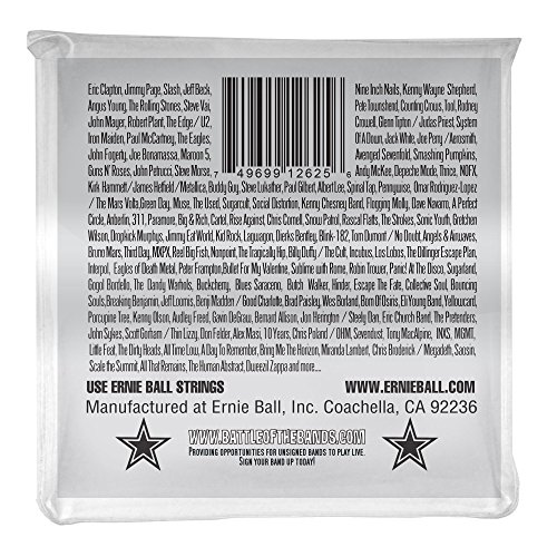 Ernie Ball Slinky Cordes filées en nickel pour guitare électrique à 8 cordes, calibre 10-74 - Les Beatles, Paul McCartney, John Lennon, RIngo Starr, George Harrison Ernie Ball Slinky Cordes filées en nickel pour guitare électrique à 8 cordes, calibre 10-74 – Image 4