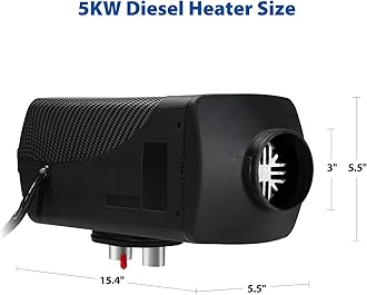 ChuBu Diesel Heater 2KW/5KW/8KW 12V-24V Portable Diesel Air Heater with Muffler, Remote Control, LCD Monitor, Fast Heating Defrost Defog for Campers, Truck, RV, Boat, Garage