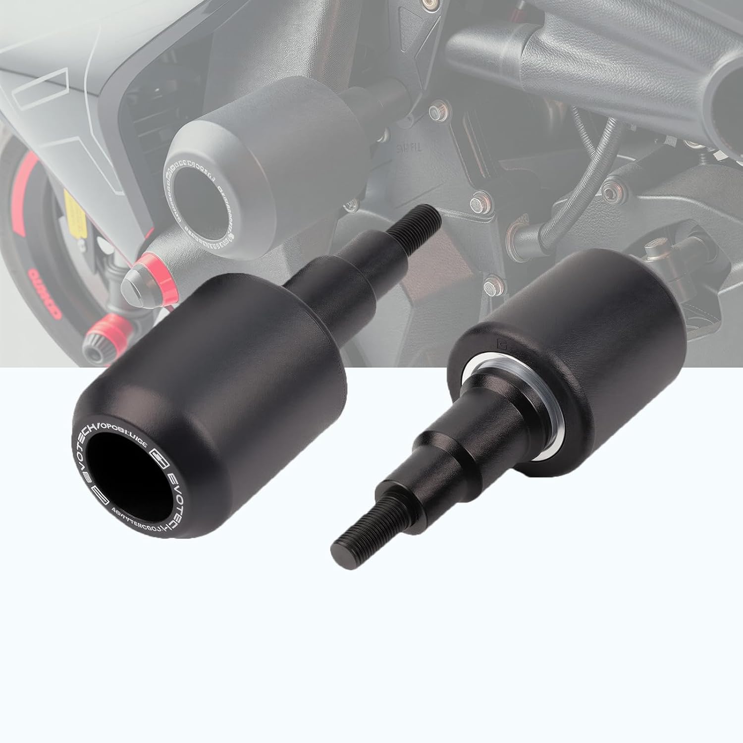 Frame Sliders Engine Crash Bar Fit for CFMOTO 675SS / 675NK / 675SR POM & Aluminum Frame Protectors, Direct Bolt-On Anti-Falling Guard Kit 8mm Thread (Black)