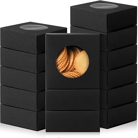 100 Pcs Black Soap Boxes with Clear Window