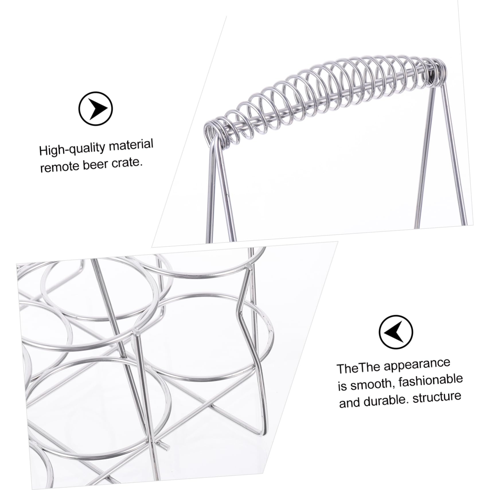 COLLBATH Remote Beer Crate Beer Bottle Holder Rack Drink for Parties Alcohol Storage