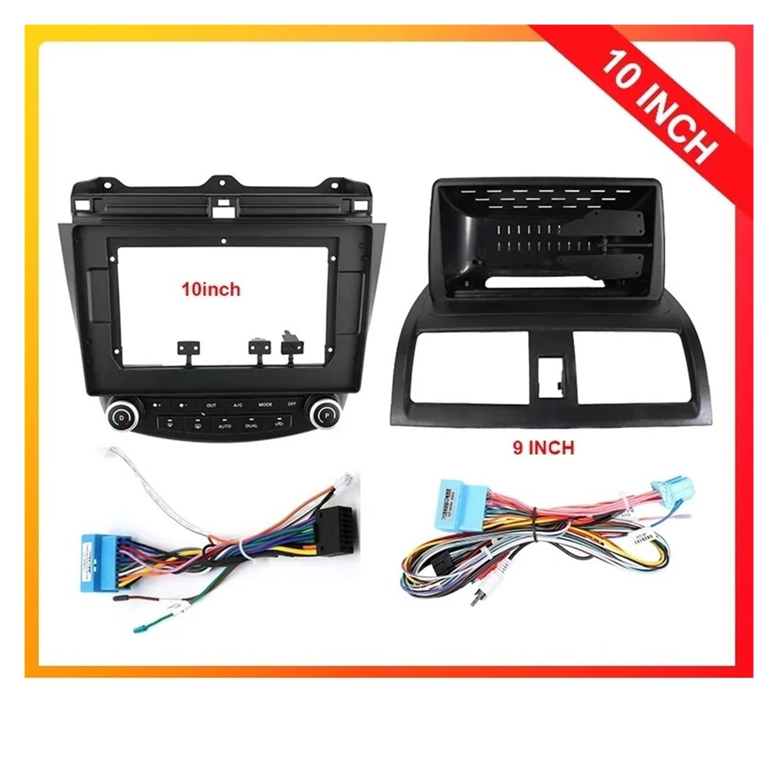 Mascherina Autoradio Cornice Stereo 9/10 Pollici 2 DIN per Accord 7TH (LHD/RHD) 2004 2005 2006 2007 Car Dvd Frame Audio Dash Trim Kit Facia Pannello Radio Schermo Lettore
