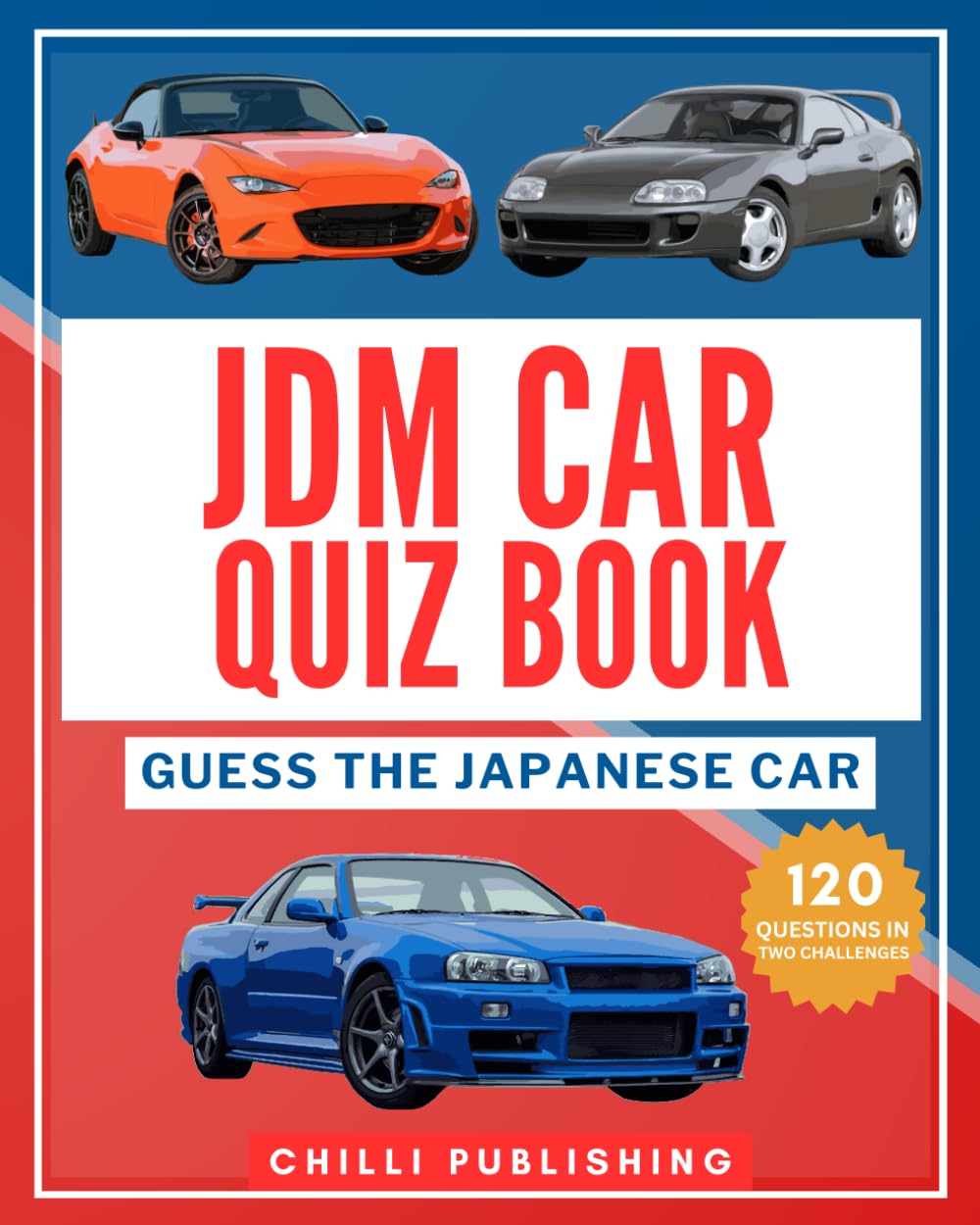 Guess The Japanese Car Quiz Book: Ultimate JDM Trivia Activity Book, 120 Questions in Two Challenges (CHILLI Series)