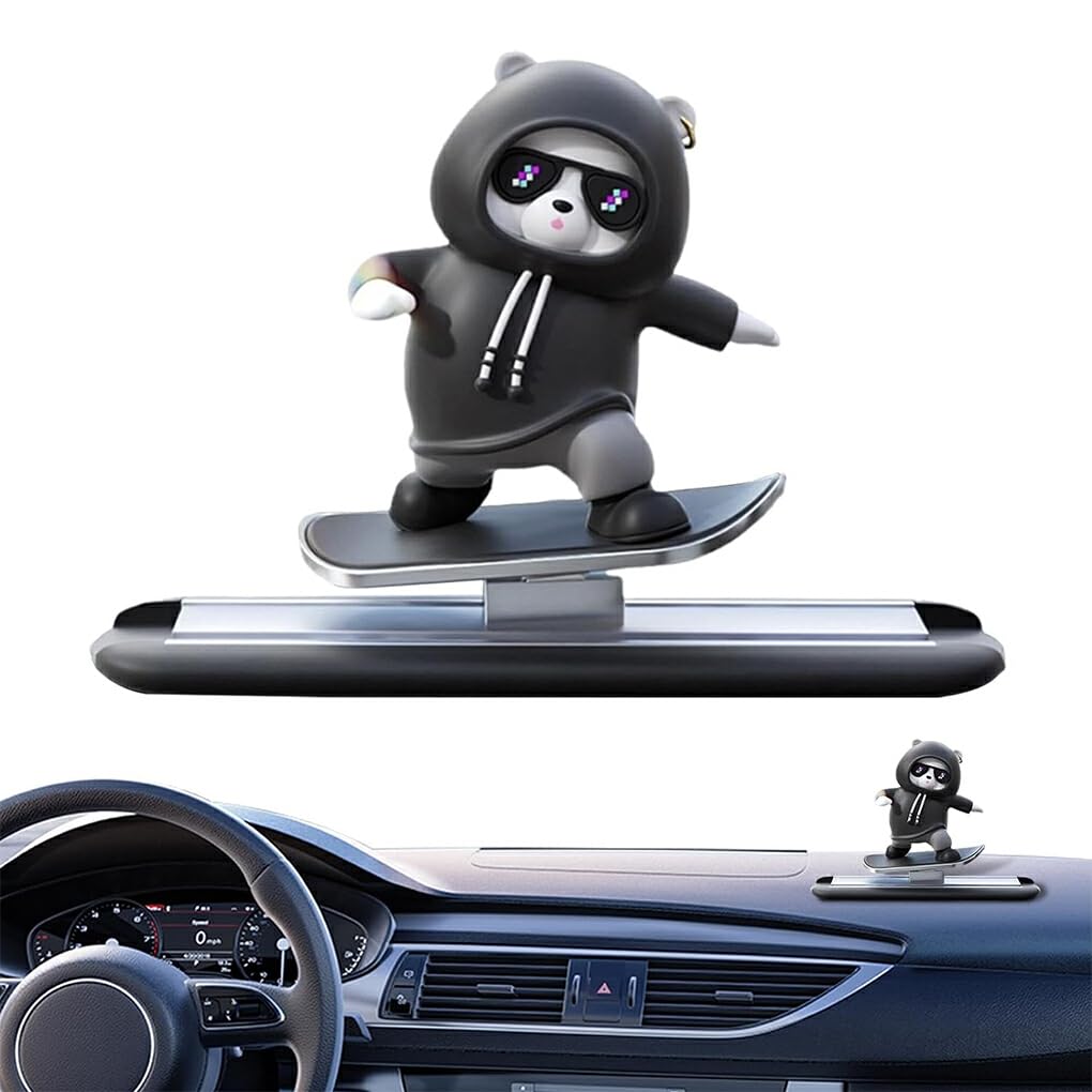 Renchey Auto Armaturenbrett Dekoration - Niedliche Tierstatuen Gorilla & Kaninchen Für Dashboard