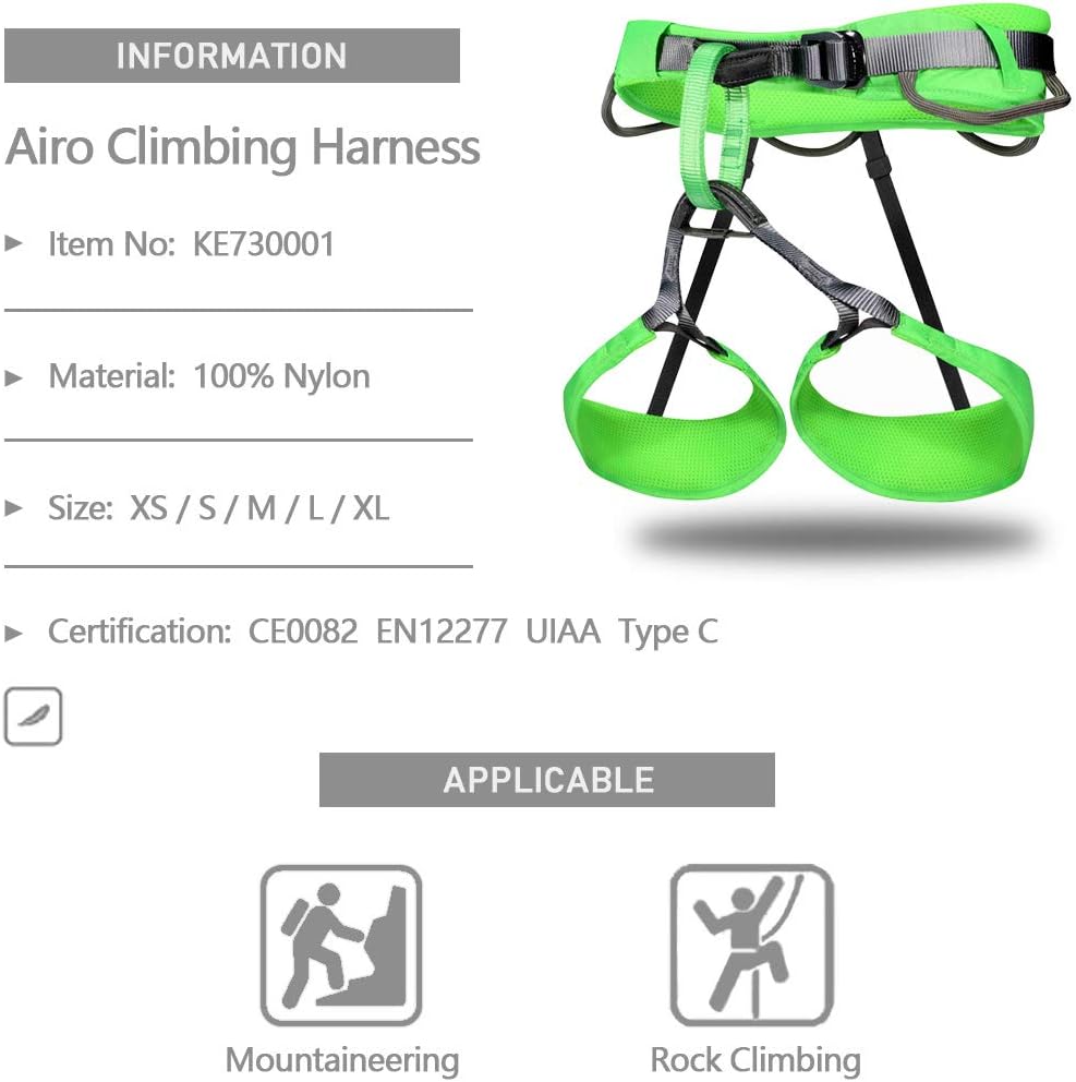 KAILAS Airo Climbing Harness Waist Harness Lightweight Padded for Rocking Climbing Alpinism Zipline Rappelling Hunting Tree Climbing Rescue : Sports & Outdoors