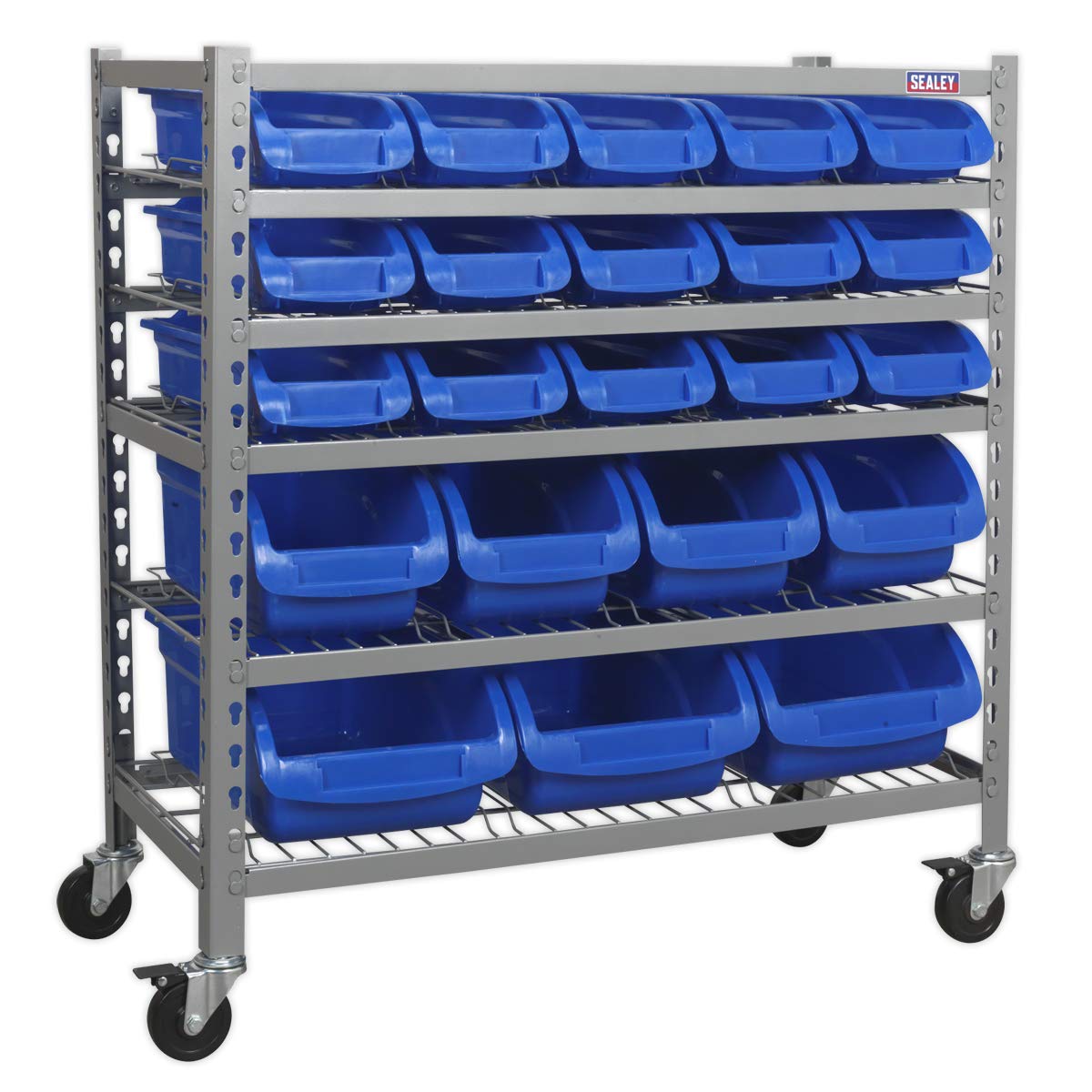 Sealey Mobile Bin Tool Storage System With Heavy Duty Castors22 Bins Tps22 from B&Q