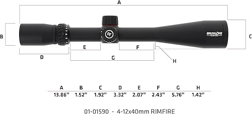 Miniatura 5 de Crimson Trace Brushline Riflescope con construcción ligera y sólida, tapas de alcance y paño de lente para caza, disparo y al aire libre