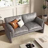 UNIONLINE Sofa 3 sitzer, Schlafsofa 172 cm Breit, modernes Teddy Liebessitz-Sofa, 2-3-Sitzer für Wohnzimmer, Schlafzimmer, Wohnung, Home Office, Grau