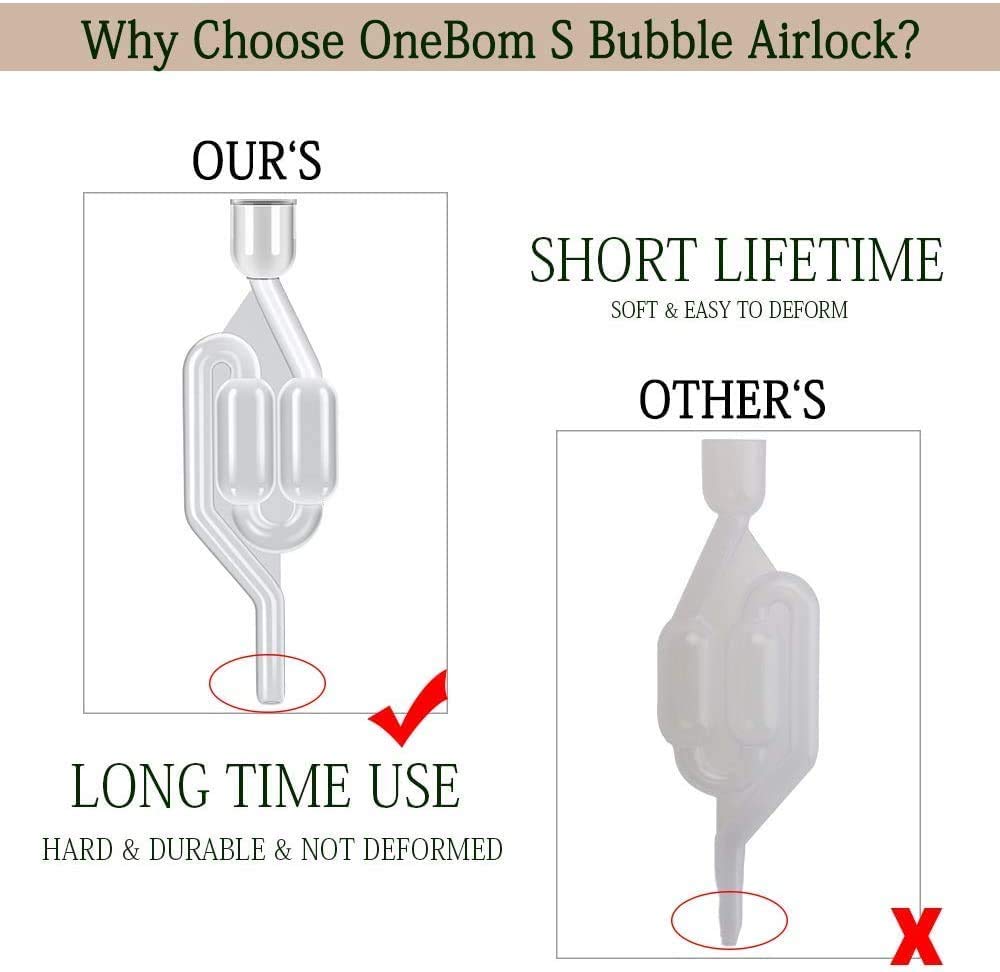 Fermentation Airlock, Bubbler Airlocks for Homebrew, Beer Fermentation