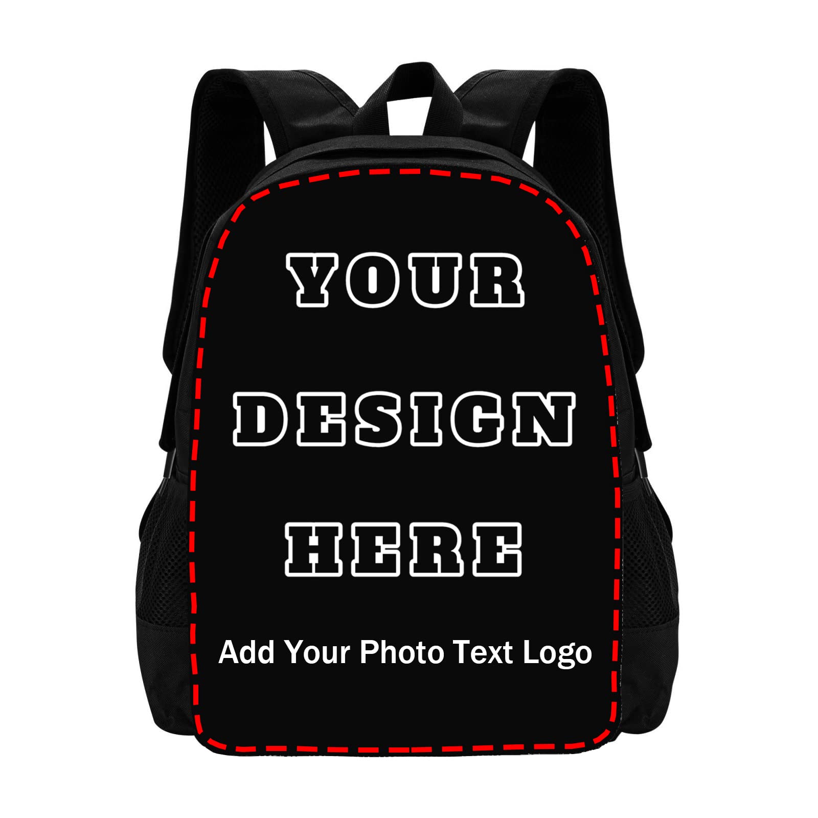 UJDUYSDCustom Backpack for Boy Girl, Custom Personalized Text Image Backpack, Customize Laptop Backpack for Men Women, Custom 17In Casual Travel Backpack