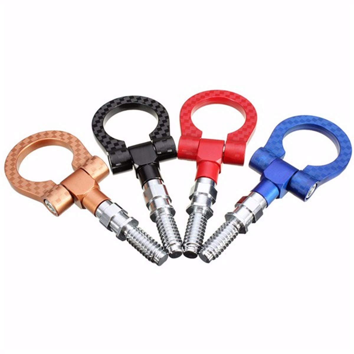 JenNiFer Anneau De Remorquage Universel pour Crochet De Remorquage en Aluminium Anneau De Remorquage pour Attelage BMW E30 E36 E46 E90 E92 F30 - Noir