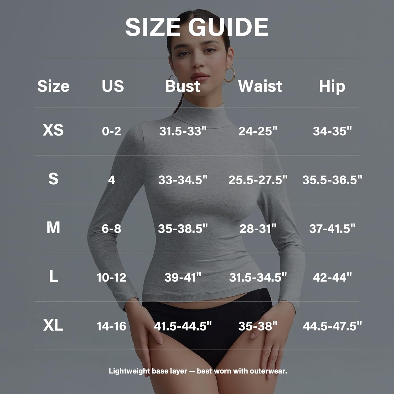 Women's Mock Turtle Neck Long Sleeve T Shirts Basic Lightweight Stretch Slim Fitted Tops Fall & Winter for Base Layer - Image 5