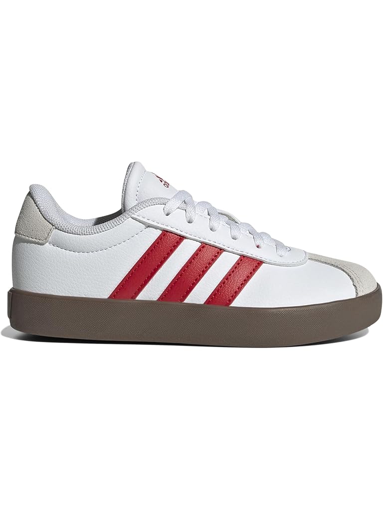 White adidas Vl Court 3.0 Shoes (Little Kid)