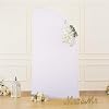 White Half Moon Arch Cover Wedding Arch Backdrop Backdrops for Weddings Parties Baby Showers Event 6ftWhite,6x3ft