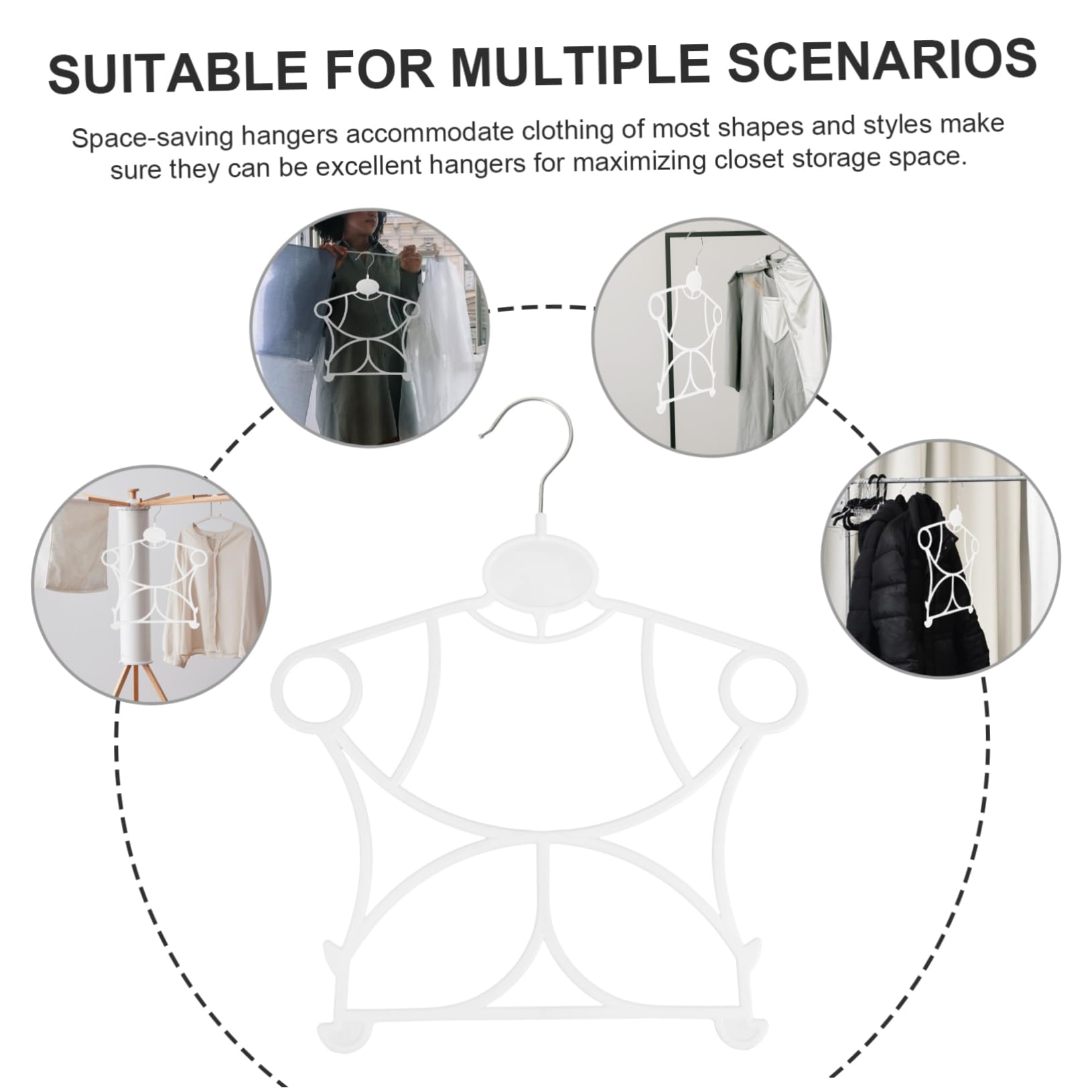 UKCOCO 40 Piezas Perchas Infantiles de Plástico Grueso para Ropa de Niña y de Espacio Resistentes y para Colgar Ropa y Vestidos Armarios y Tiendas