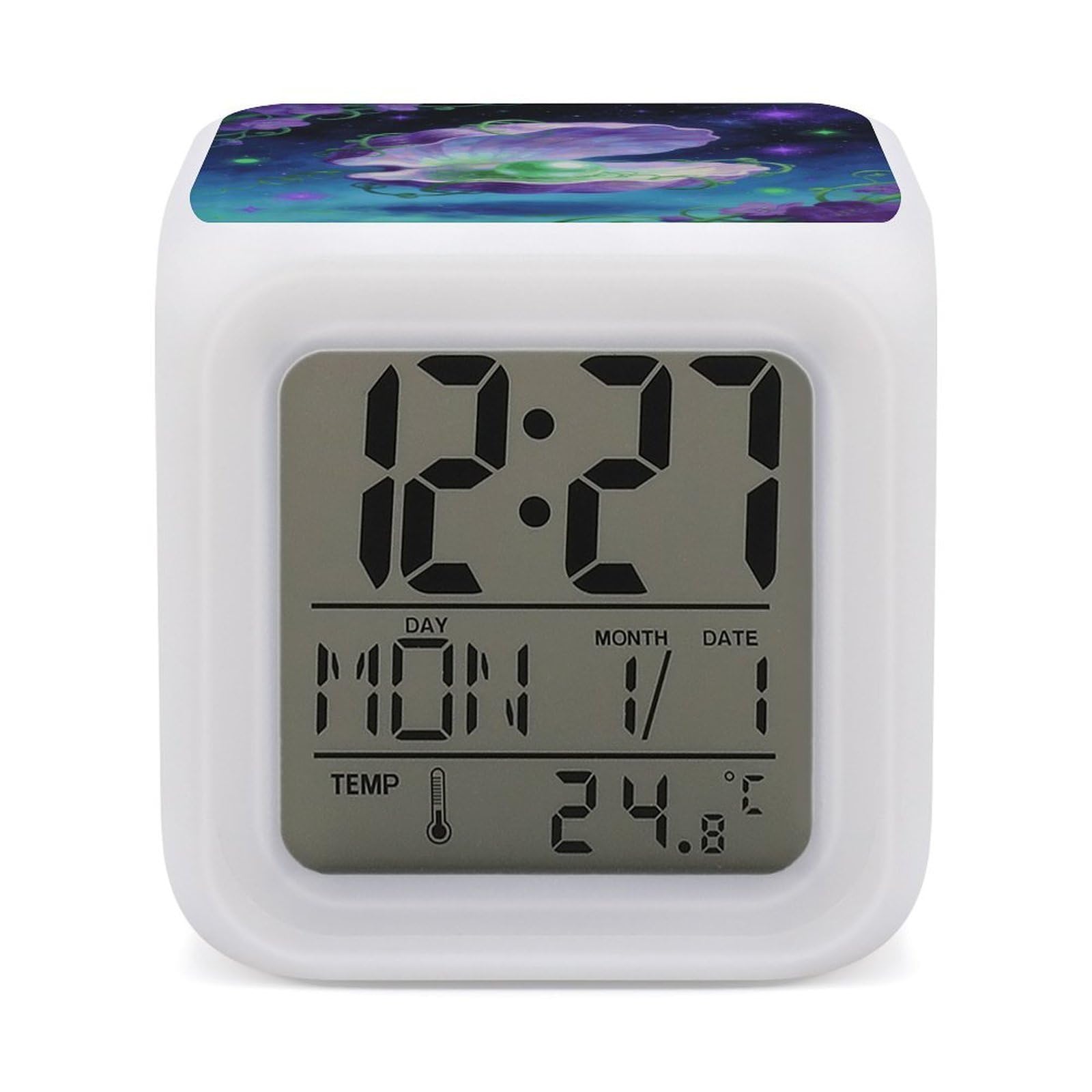 Reloj despertador digital de pantalla grande para evitar fatiga visual en dormitorio y oficina
