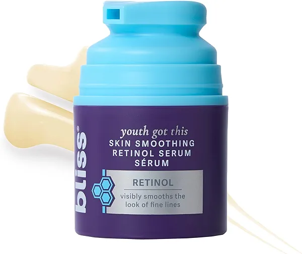 Bliss Retinol Serum Youth Got This Advanced Anti-Aging Formula - Reduces Fine Lines & Wrinkles - Dermatologist-Tested - Clinically Proven Results - Fragrance-Free & Vegan - 1 Fl Oz