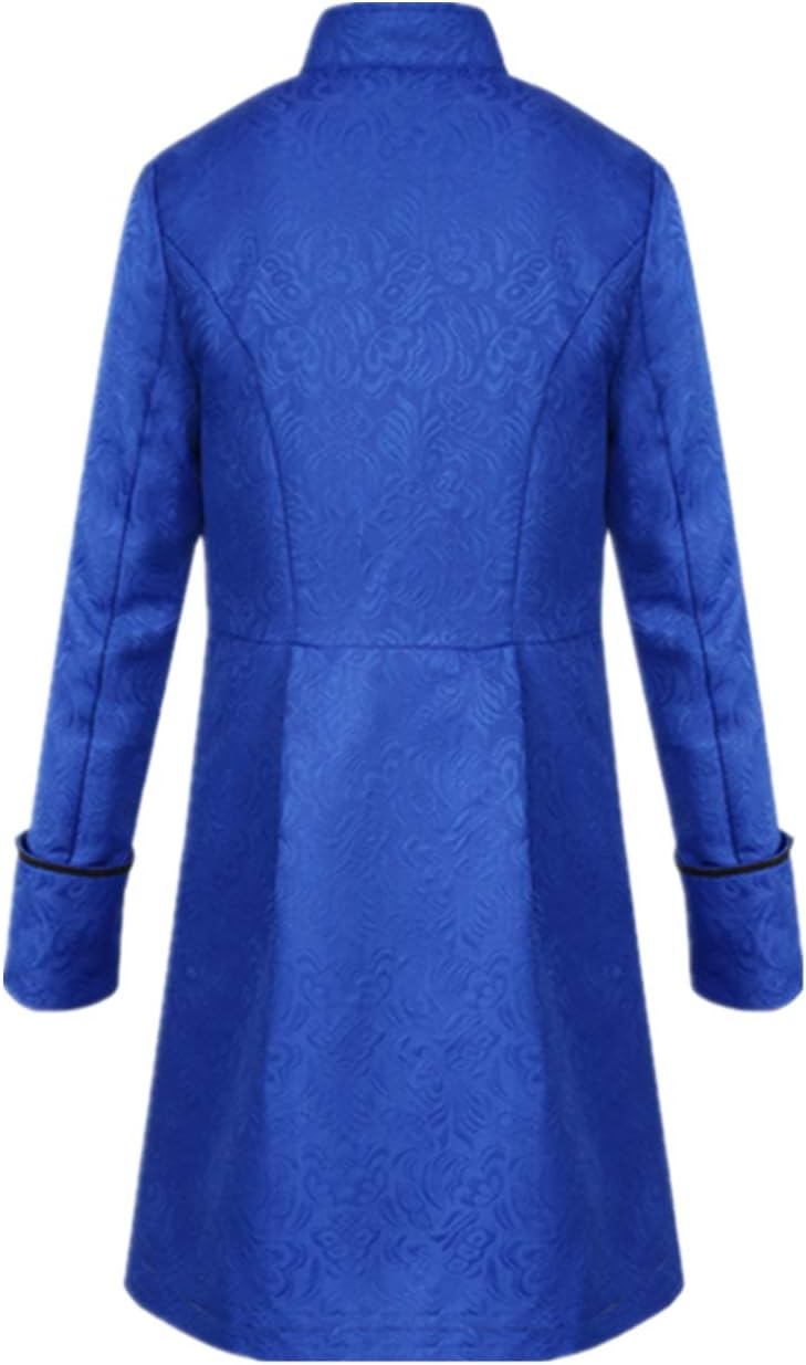 Crubelon Men's Steampunk Vintage Tailcoat Jacket Gothic Victorian Frock Coat Uniform Halloween Costume - Image 2