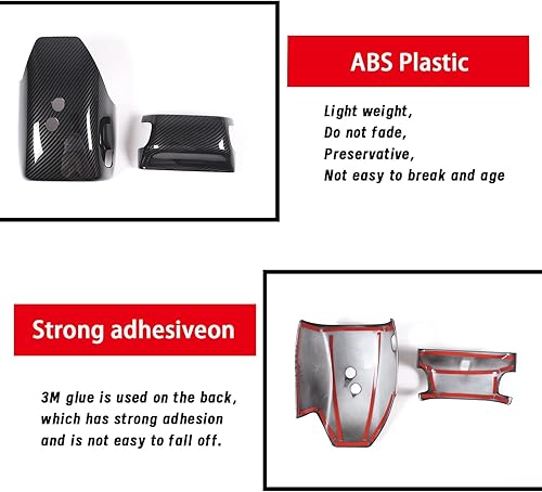 Miniatura 6 de Cubierta inferior para base de volante compatible con Chevrolet Corvette C8 Stingray 2020-2023 ABS 2020-2023, accesorios de moldura interior del