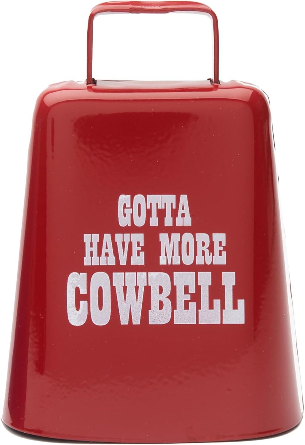 Bevin Bells Gotta Have More Cowbell (Medium) | Kentucky Cow Bell w/Red Color | Made from Steel | Loud Noise Makers w/Handle | Made in CT, USA