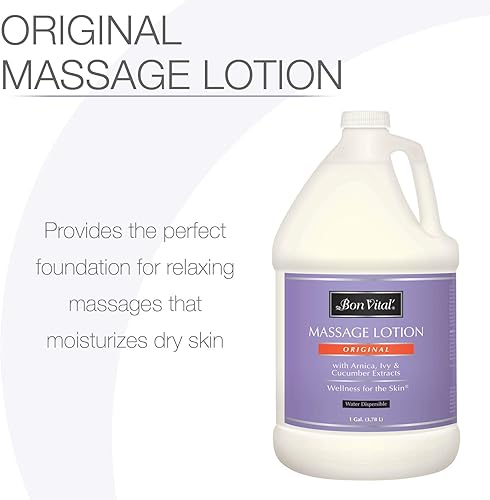 Miniatura 3 de Bon Vital' Loción de masaje original para una base de masaje versátil para relajar los músculos doloridos y un tacto relajante, loción de masaje de