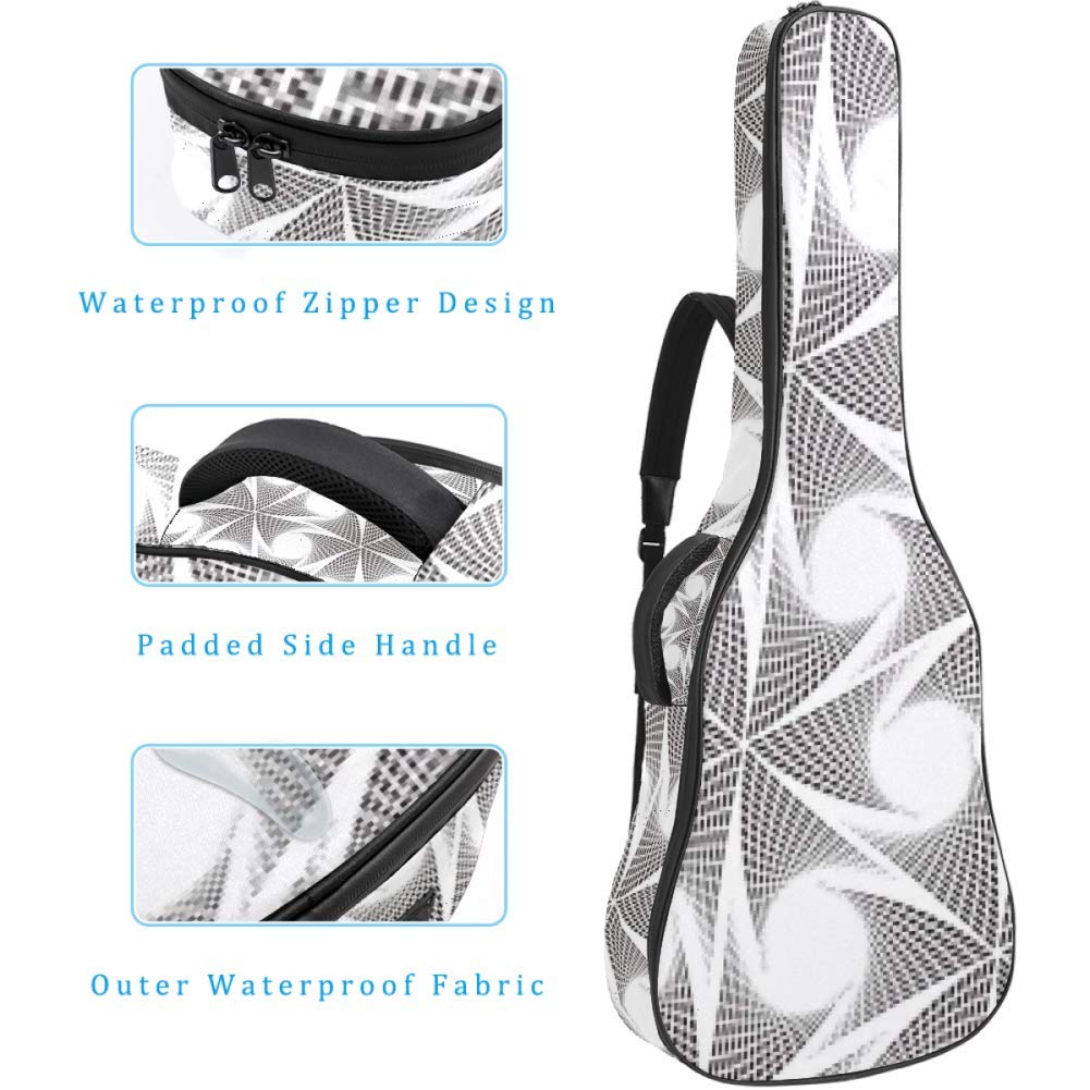 Gitarren-Gigbag, wasserdicht, Reißverschluss, weicher Gitarren-Rucksack, Bass-, Akustik- und klassische Folk-E-Gitarrentasche, leichtes Garn