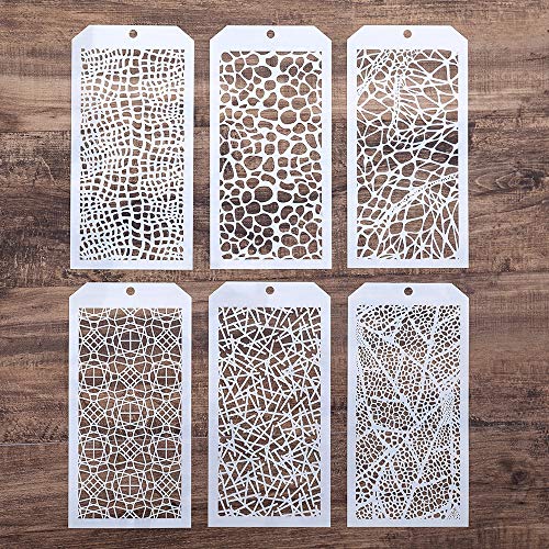 Image of SLGIFT DIY Decorative Stencil Template for Scrapbooking Paiting on Wall Furniture Crafts,Set of 6 (Leopard)