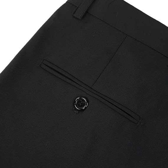 Mens Classic Slim Fit Fit Stretch Flat Front Slacks Dress Pants