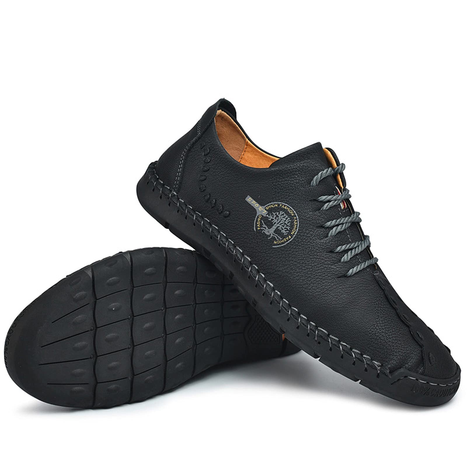 Mokassins męskie buty do jazdy, lekkie, skórzane, wykonane ręcznie, miękkie, płaskie buty do noszenia w czasie wolnym, półbuty
