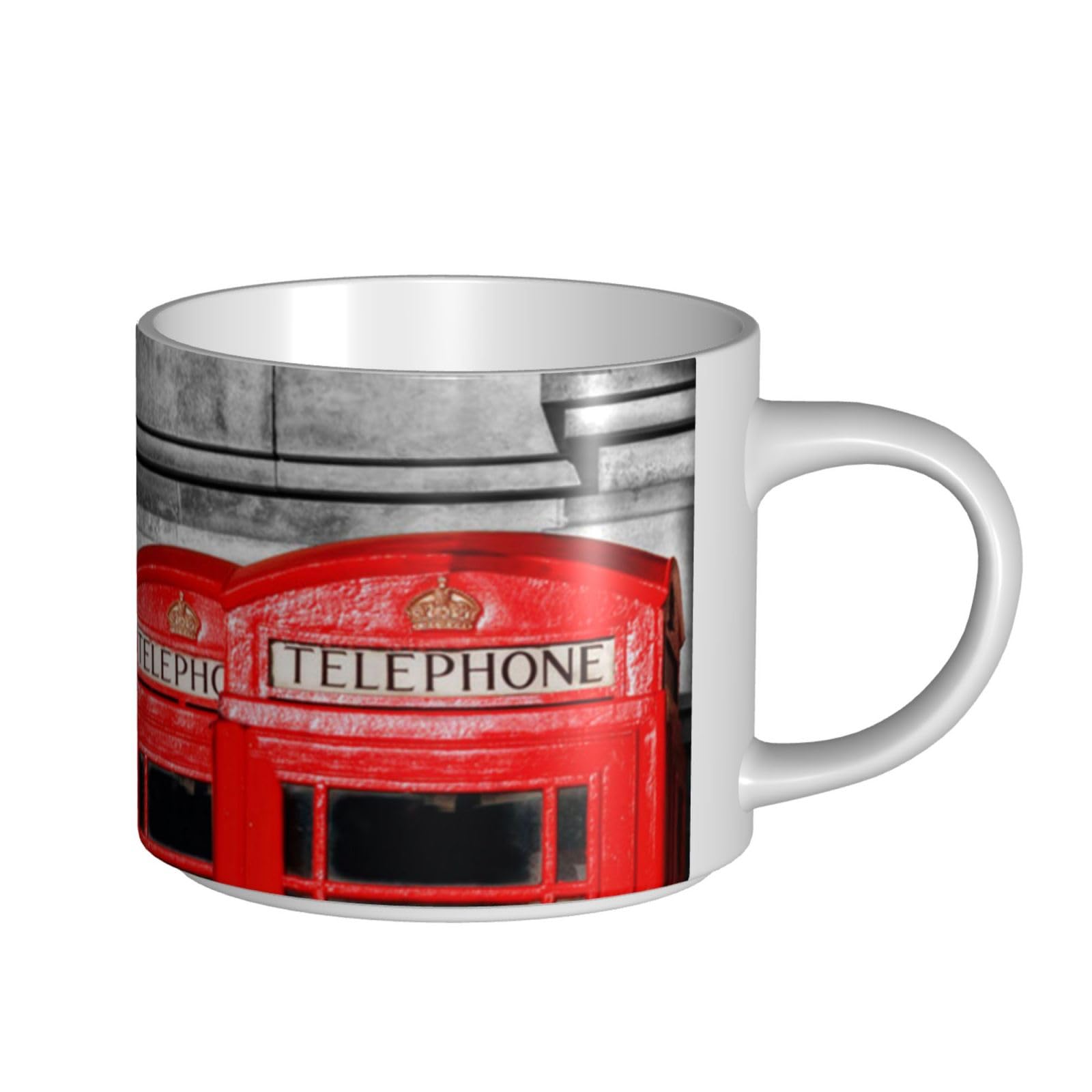 England UK Retro London Telefon bedruckte große Kapazität Keramik Tassen Kaffeetasse