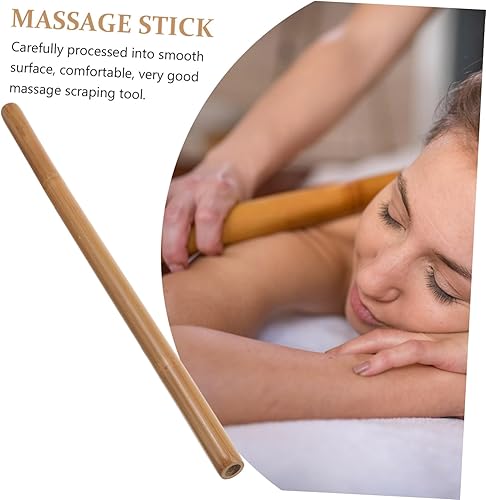 Miniatura 2 de LALAFINA Masajeador Herramientas de Mano Masajeador Bambú Palo de Masaje de Bambú para Cuerpo Bambú Manual Masaje Stick Herramientas de