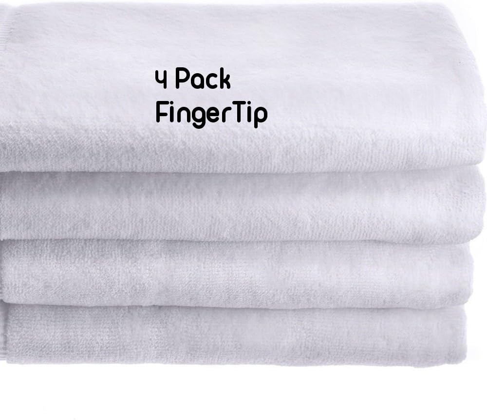 Show Car Guys 4 Pack 11" x 18" White Fingertip Towels 100