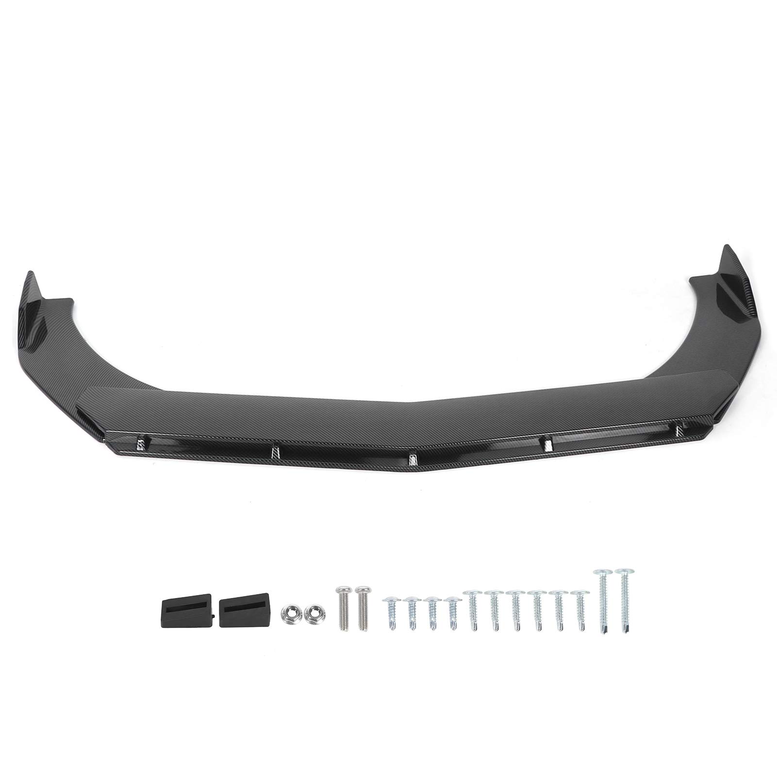 3-Piece Carbon Style Front Bumper Splitter Spoiler Lip – Universal Fit By DTM
