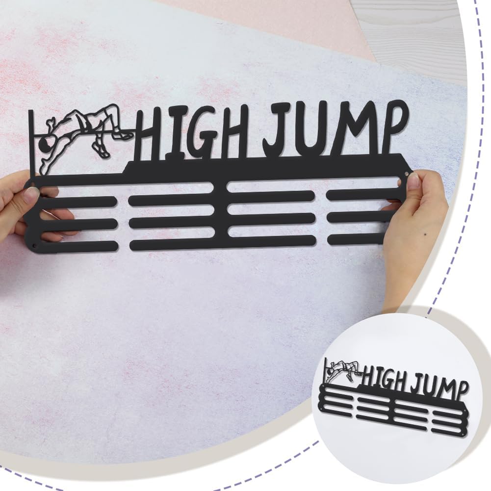 SUPERDANT High Jump Medal Holder Pole Vaulting Display Hanger Medal Display Sport Rack Awards Metal Lanyard Sturdy Can Withstand 10-15 kg Gifts for Athletes