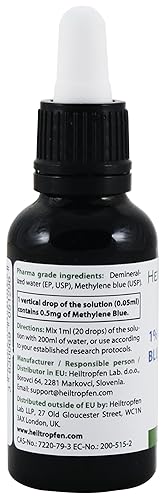 Miniatura 8 de Solución azul de metileno al 1% de 1 onza líquida - 1.0 fl oz  Pureza ultra alta  Ingredientes de grado farmacéutico USP - Probado por terceros  Sin