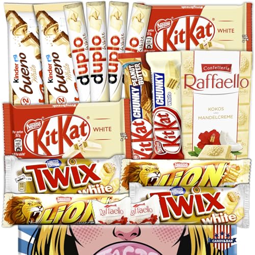 Weiße Schokolade Mix Box | Weiße Schoko Süßigkeiten Mix | Kinder Schoko...