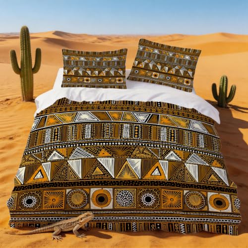 Parure de lit 200x200 microfibre avec motifs de conception africaine abstraite - 2