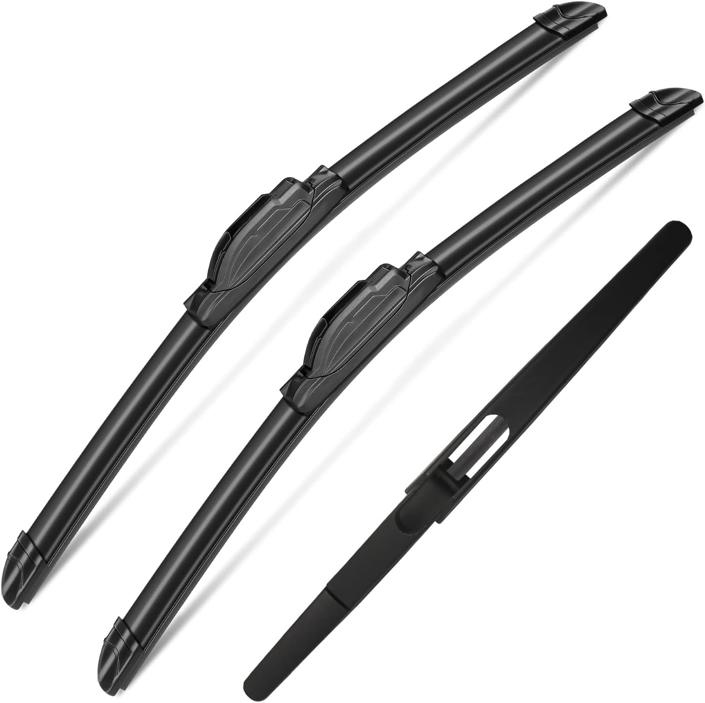 3 Wipers Set for 2008-2013 Nissan Rogue/2014-2015 Nissan Rogue select, Windshield Wiper Blades Original Equipment Replacement Front and Rear- 26"/14"/12" (Pack of 3) J- HOOK