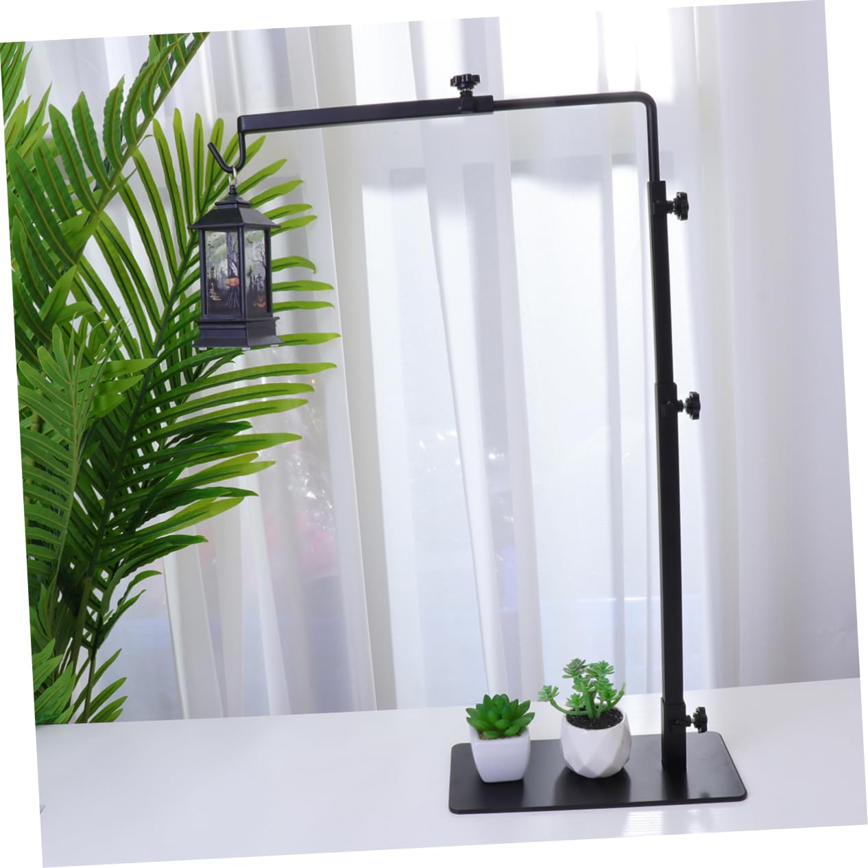 YARNOW Supporto Lampada Riscaldante per Tartarughe da Basking Nero | Ferro, per Terrario e Acquario, Altezza, Supporto per Serpenti e Testuggini