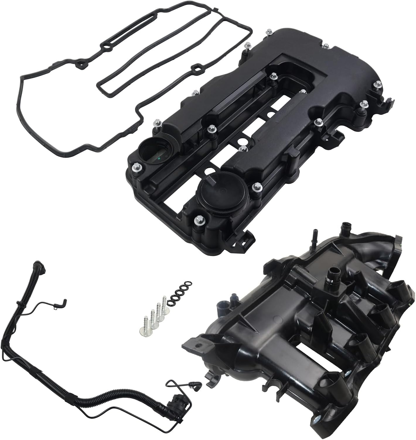 Intake Manifold and Valve Cover Kit Replacement for Buick Encore Chevy Cruze Sonic Trax 2012-2020 1.4L 25198874 615-380